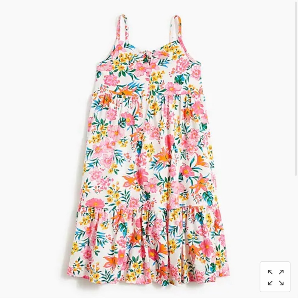 J.Crew Crewcuts Girls' floral knotted knit midi dress size Large